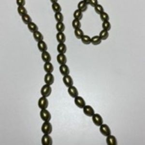 Green Honora Pearl Necklace and Bracelet Set